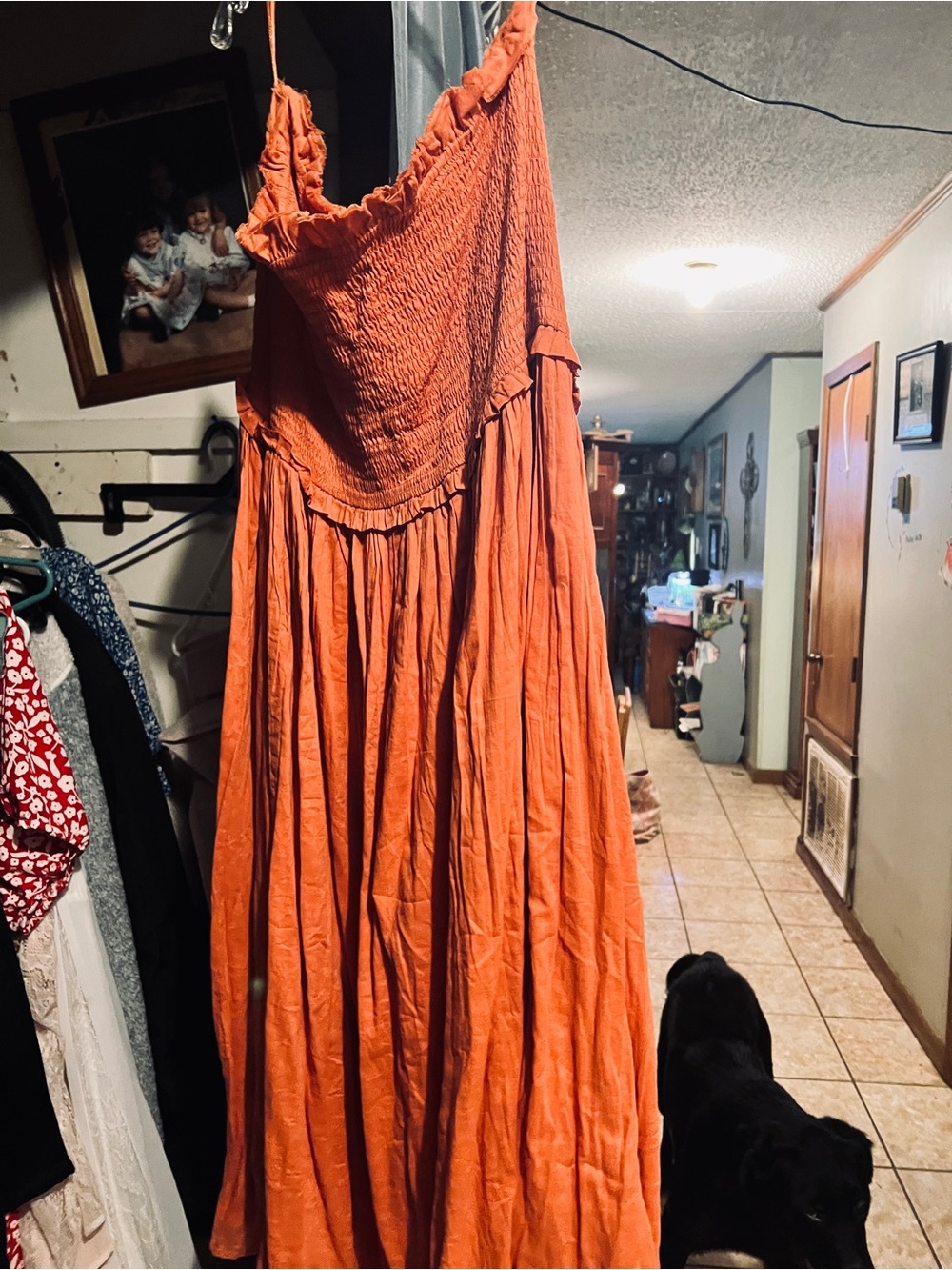 K Jordan Strapless Maxi Dress in Bright Orange